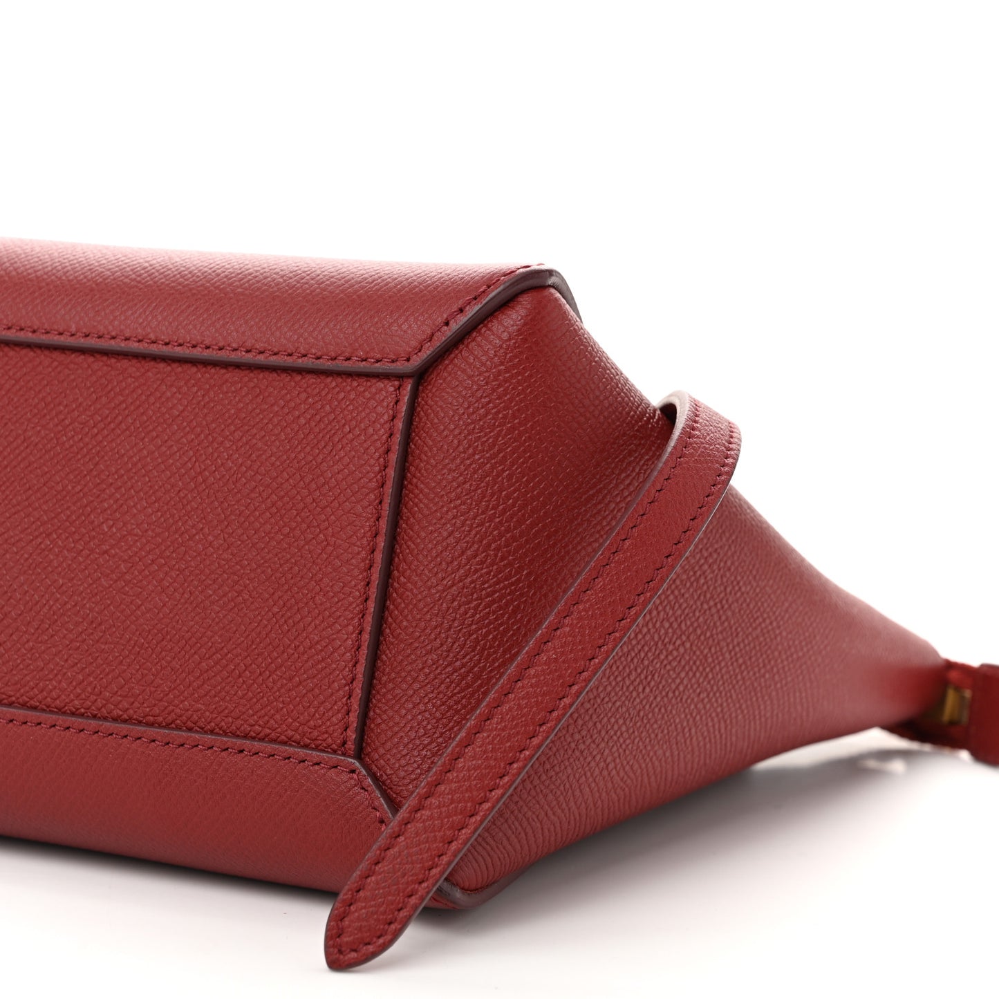 Grained Calfskin Nano Belt Bag Ruby