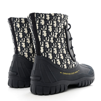 Christian Dior Oblique Nylon D-Venture Boots 39 Deep Blue 4 of 8