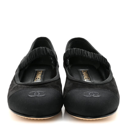 Chanel Velvet Mary Jane Flats 40 Black 3 of 10
