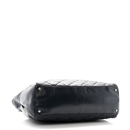 Chanel Lambskin Quilted Hidden Chain Tote Navy 4 of 13