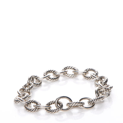 David Yurman Sterling Silver 10mm Medium Oval Link Bracelet 3 of 6