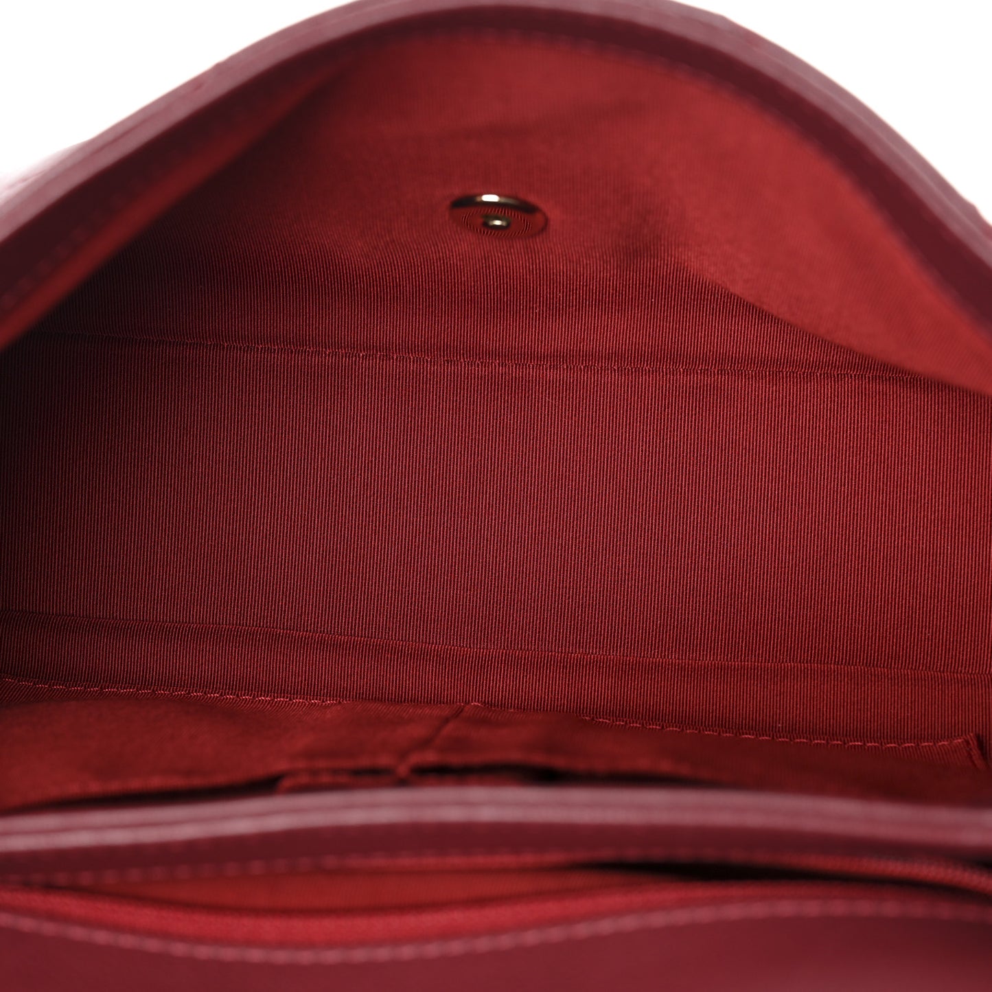 Grained Calfskin Stitched Chevron Medium Chic Top Handle Flap Red