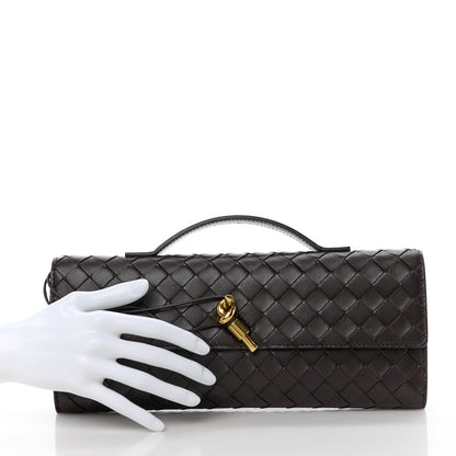 Bottega Veneta Nappa Intrecciato Long Andiamo Top Handle Clutch Fondant 2 of 11