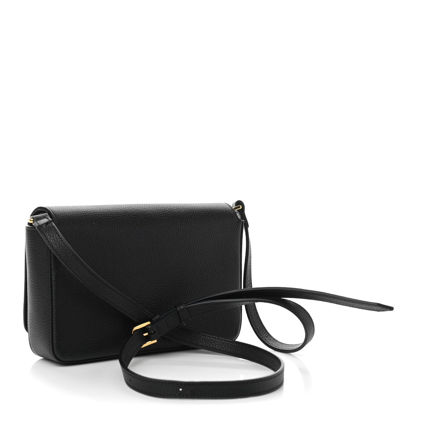 Grainy Calfskin Vintage Check Hampshire Crossbody Black