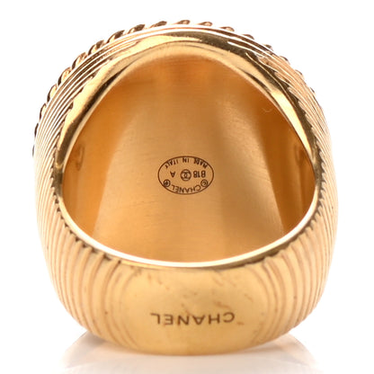 Chanel Metal CC Ring 7.5 Gold 3 of 5