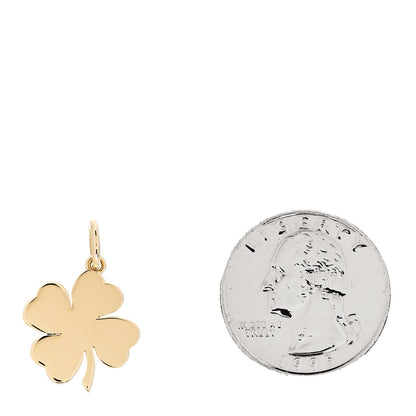 Tiffany 18K Yellow Gold Four Leaf Clover Charm 2 of 6