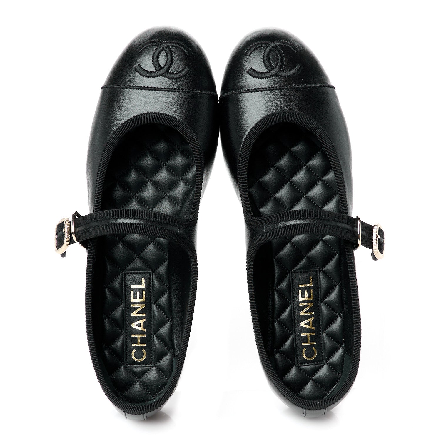 Chanel Lambskin Mary Jane Flats 39 Black 4 of 8