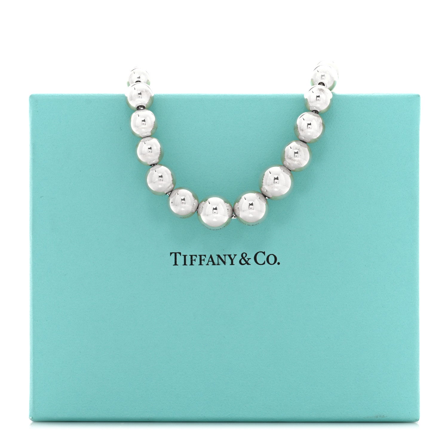 Tiffany Sterling Silver Hardwear Graduated Ball Necklace 1862930