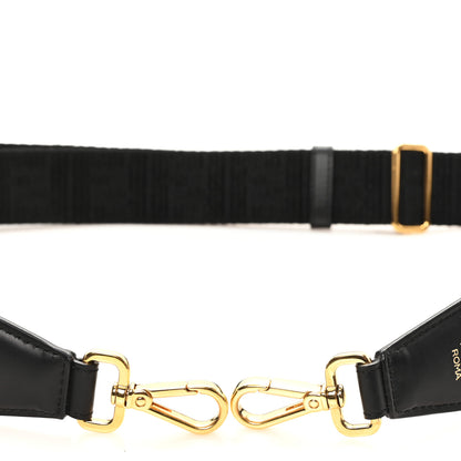 Fendi Ribbon Vitello Seta FF 1974 Adjustable Strap You Black 3 of 3