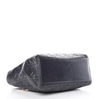 Christian Dior Lambskin Cannage Medium Lady Dior Navy Blue 4 of 13