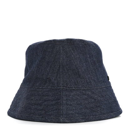 Prada Denim Re-Nylon Reversible M Bucket Hat Blue Black 9 of 12