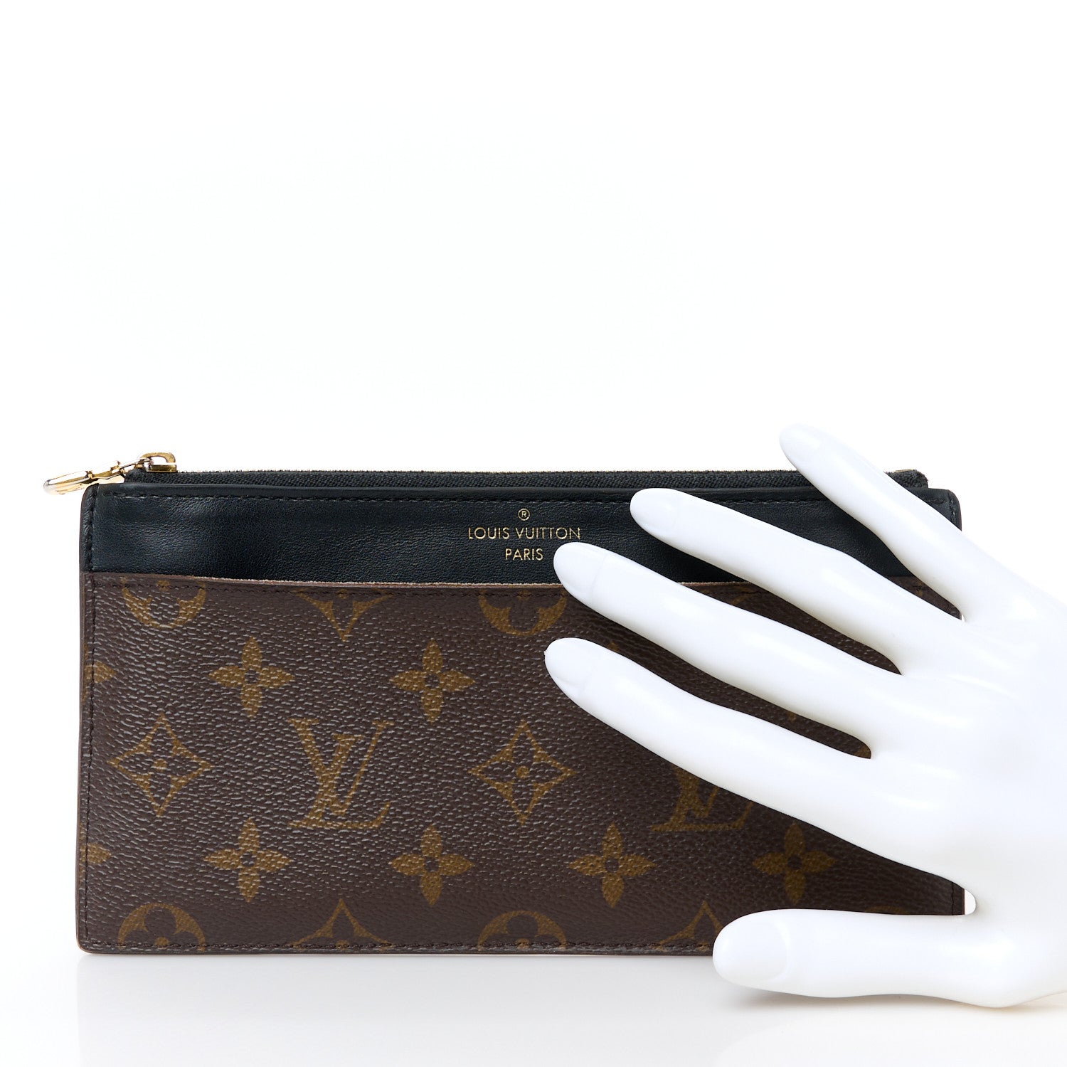 Louis Vuitton Monogram Slim Purse Black 2 of 10