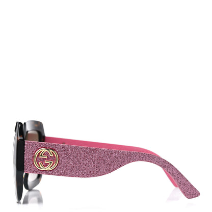 Gucci Square Frame GG0102S Sunglasses Glitter Pink Multi 3 of 4