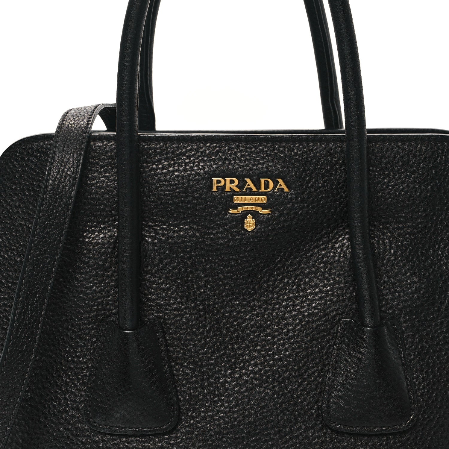 Prada Vitello Daino Shopping Tote Black 8 of 10