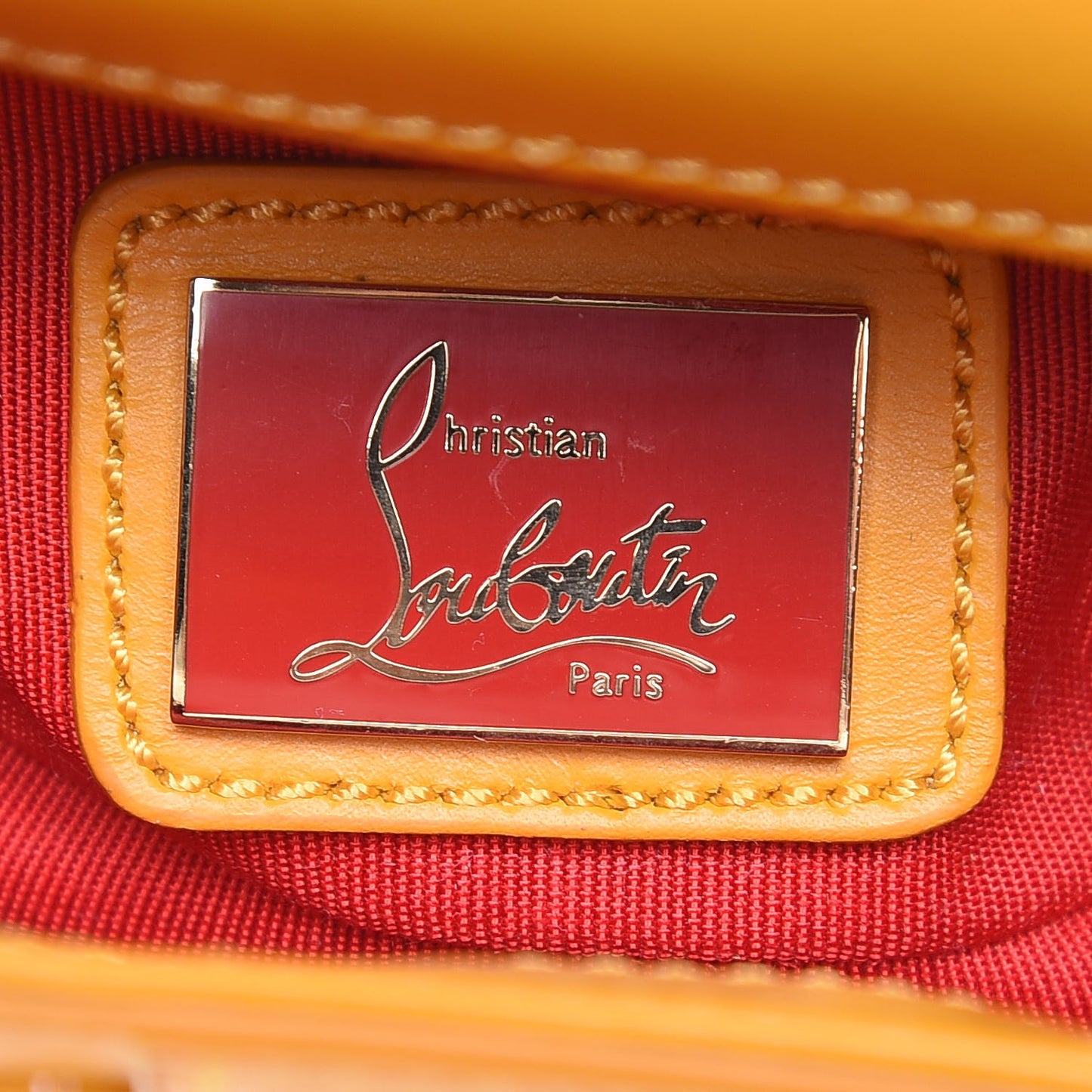 Calfskin Spiked Sweety Charity Crossbody Bag Yellow