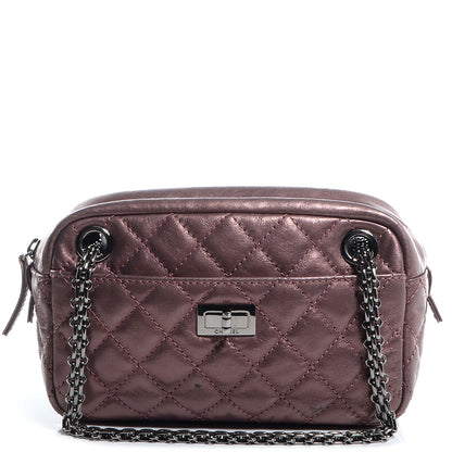 Chanel Metallic Aged Calfskin Quilted Small Reissue Camera Case Rose Fonce 1 of 8