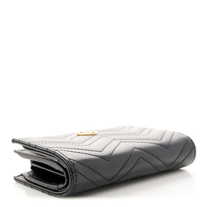 Gucci Calfskin Matelasse GG Marmont Wallet Black 4 of 10