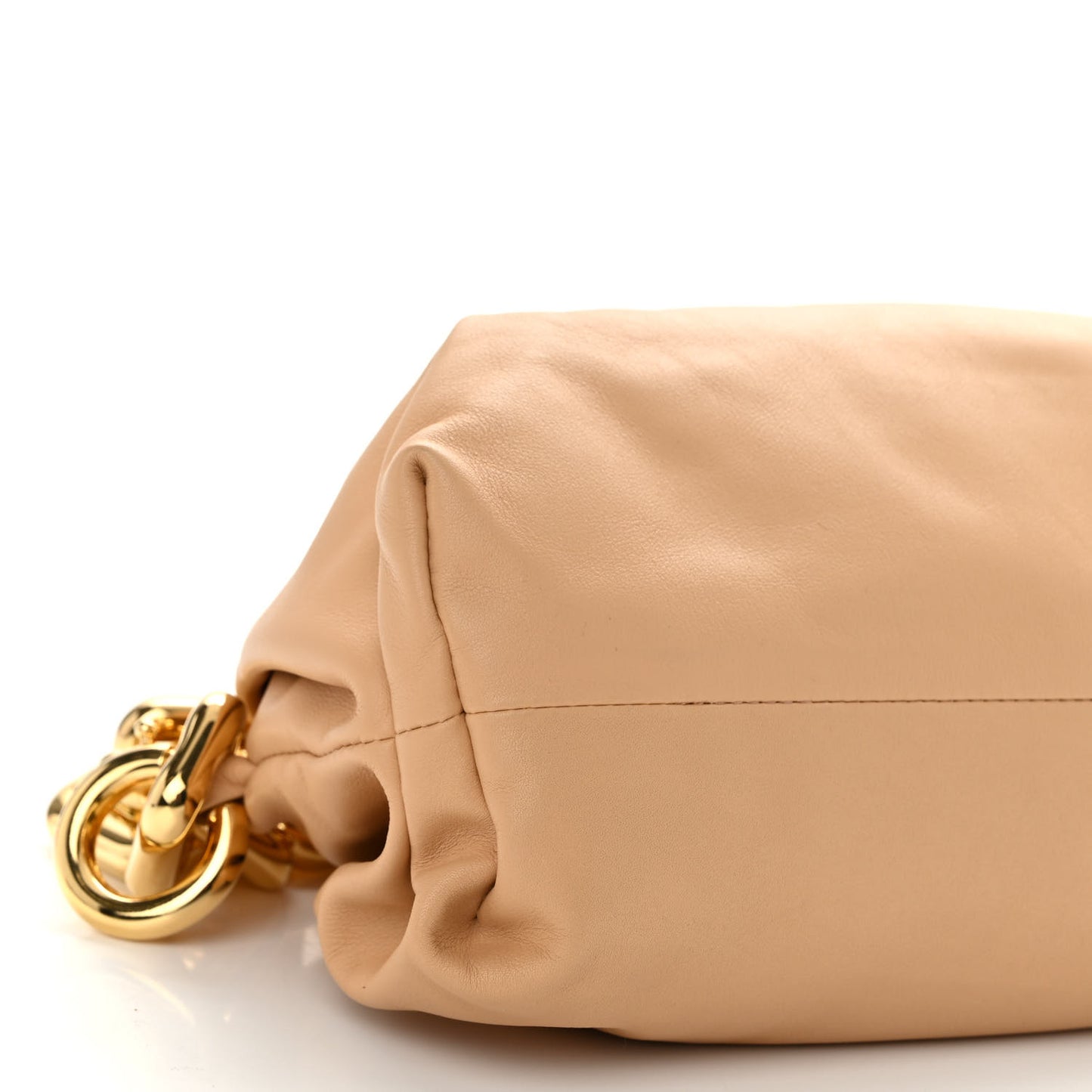 Calfskin Chain Pouch Almond