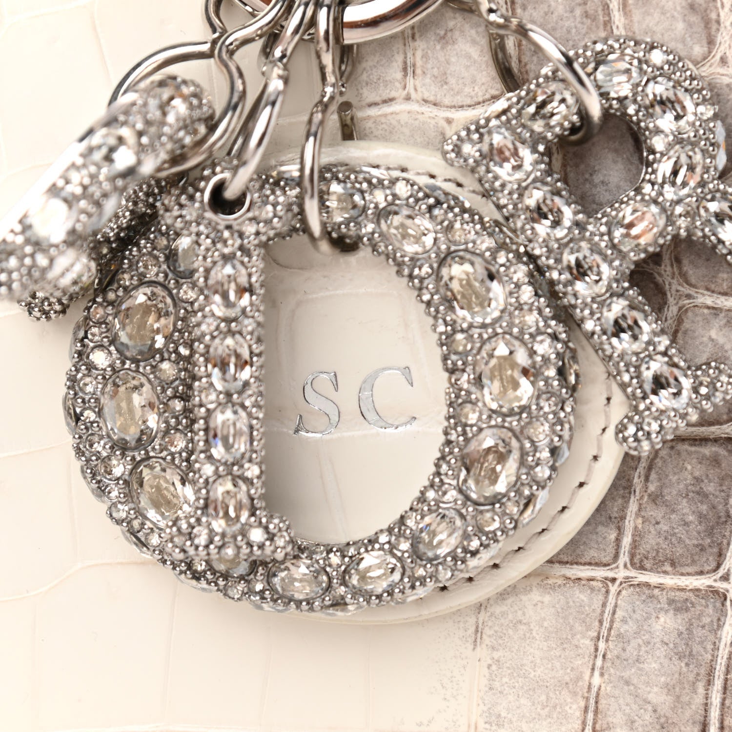 Christian Dior Niloticus Crocodile Himalaya Crystal Medium Lady Dior White 11 of 11