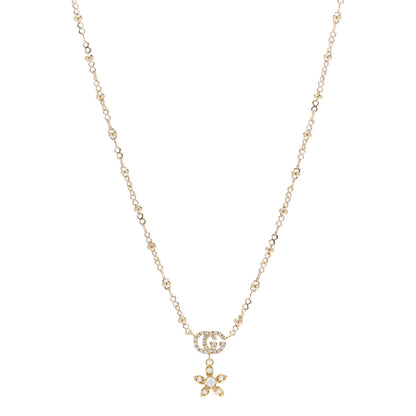 Gucci 18K Yellow Gold Diamond Flora Necklace 1 of 7