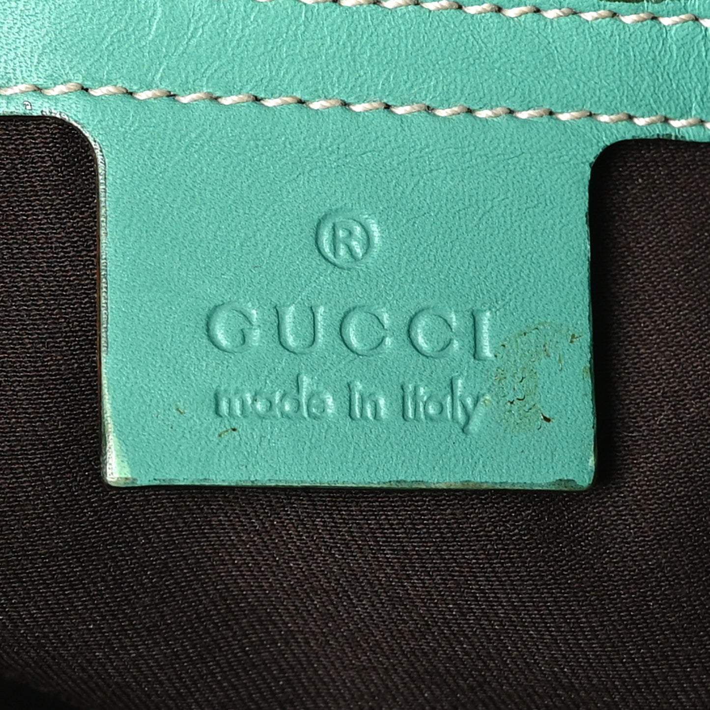 Calfskin GG Monogram Tote Turquoise