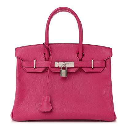 Hermes Chevre Mysore Birkin 30 Rose Shocking 1 of 14