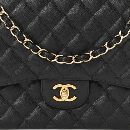 Chanel Caviar Quilted Jumbo Double Flap Black 10 of 14