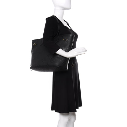 Louis Vuitton Empreinte Monogram Giant Neverfull MM Black 2 of 8