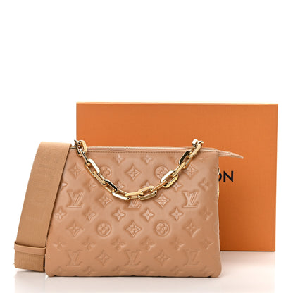 Louis Vuitton Lambskin Embossed Monogram Coussin PM Camel 12 of 12