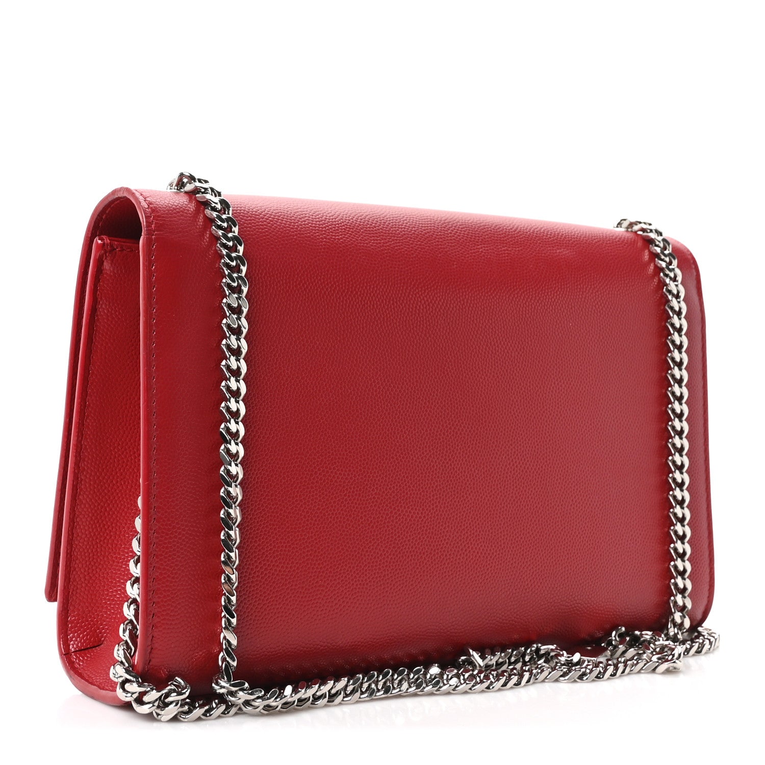 Saint Laurent Grain De Poudre Medium Classic Monogram Kate Tassel Satchel Rouge Eros 3 of 10
