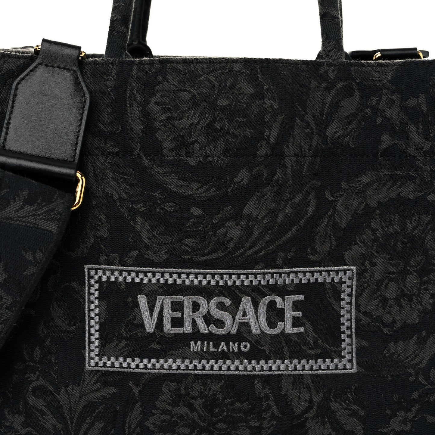 Jacquard Barocco Small Athena Tote Black