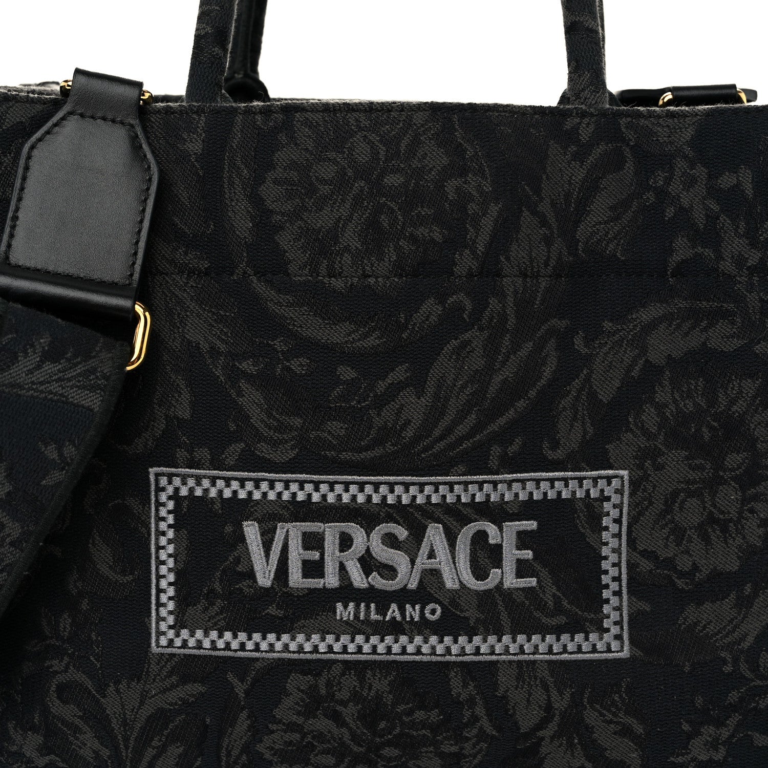 Versace Jacquard Barocco Small Athena Tote Black 8 of 12