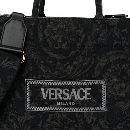 Versace Jacquard Barocco Small Athena Tote Black 8 of 12