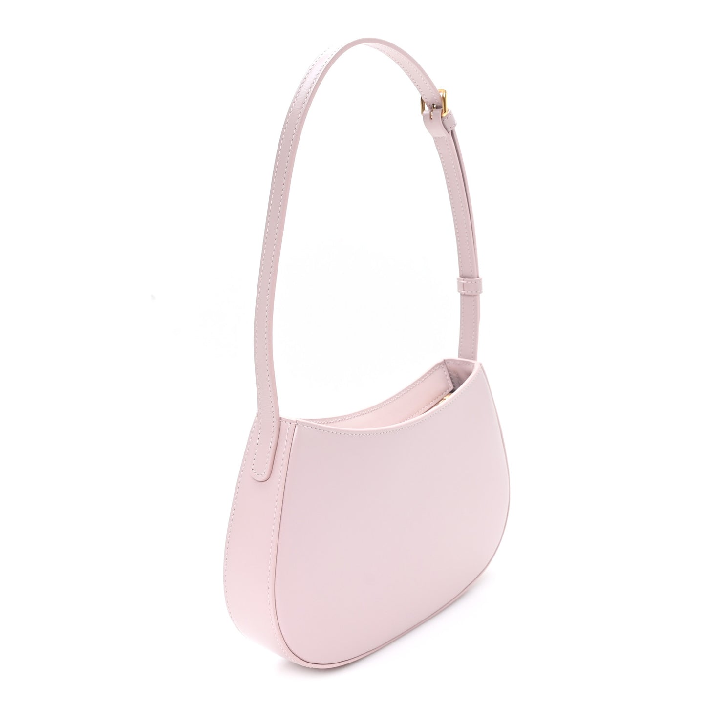Shiny Calfskin Medium Tilly Triomphe Shoulder Bag Bleached Pink