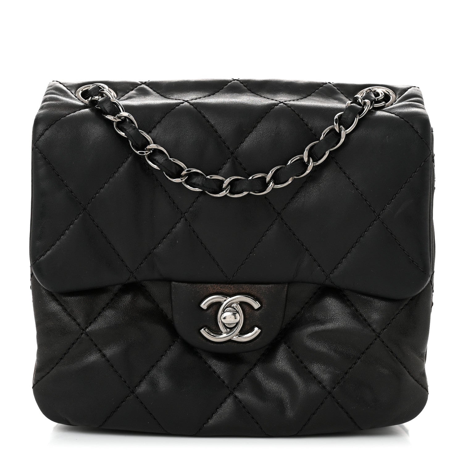 Chanel Lambskin Quilted Mini Chanel 3 Flap Black 1 of 11