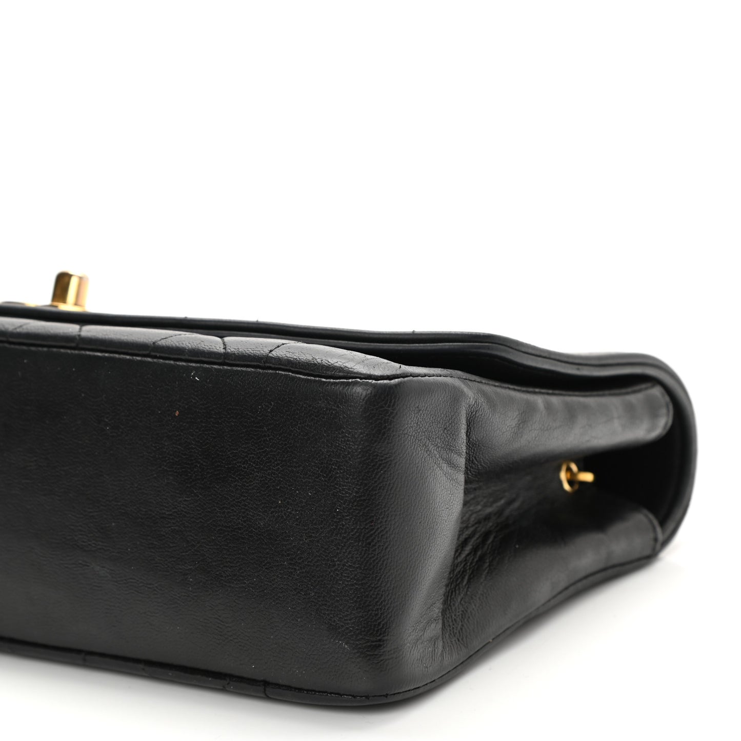 Lambskin Quilted Small Single Flap Black