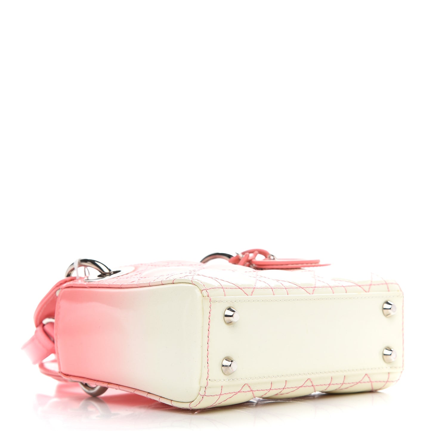 Patent Cannage Gradient Nano Lady Dior Pink White