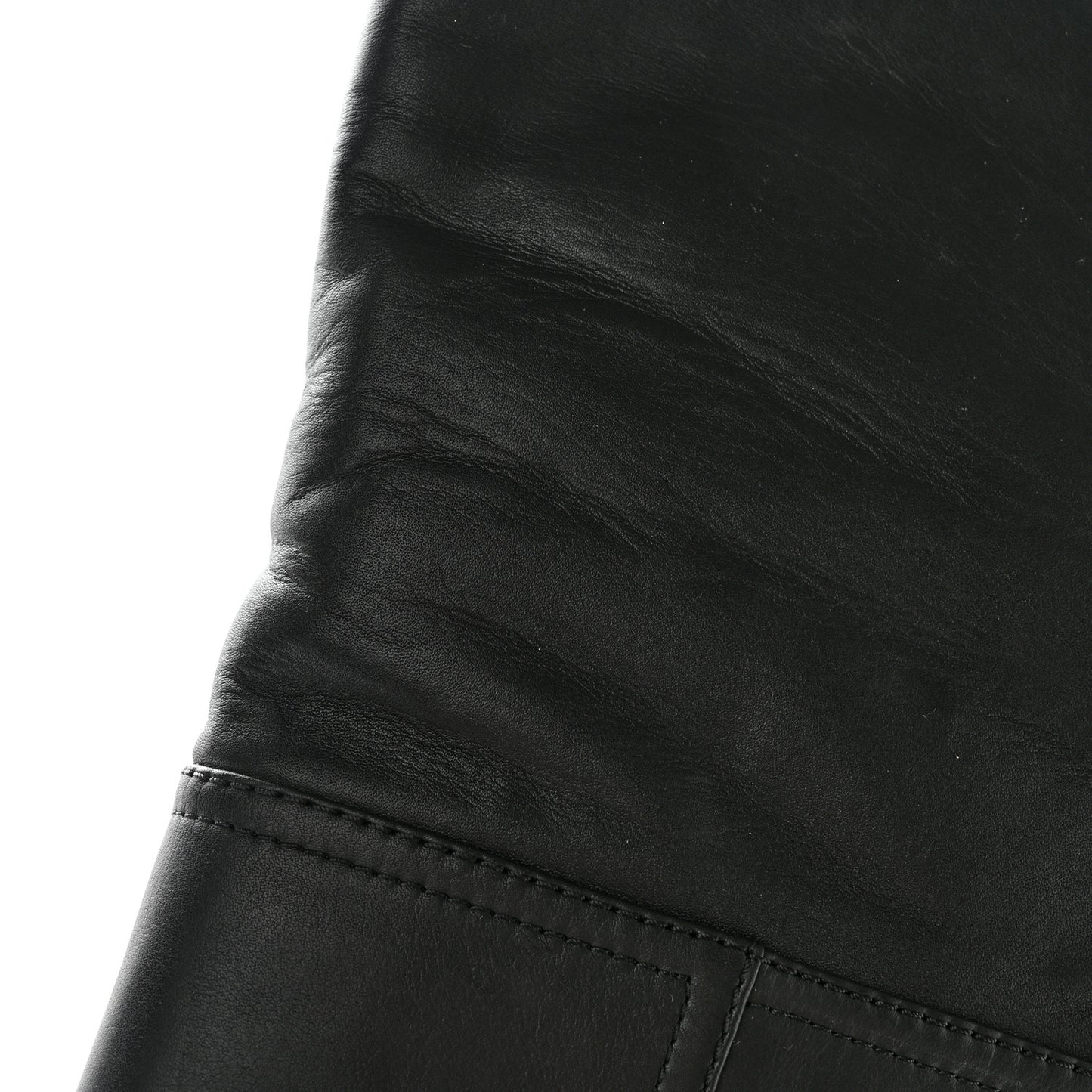 Calfskin Knee High Chain Boots 39 Black