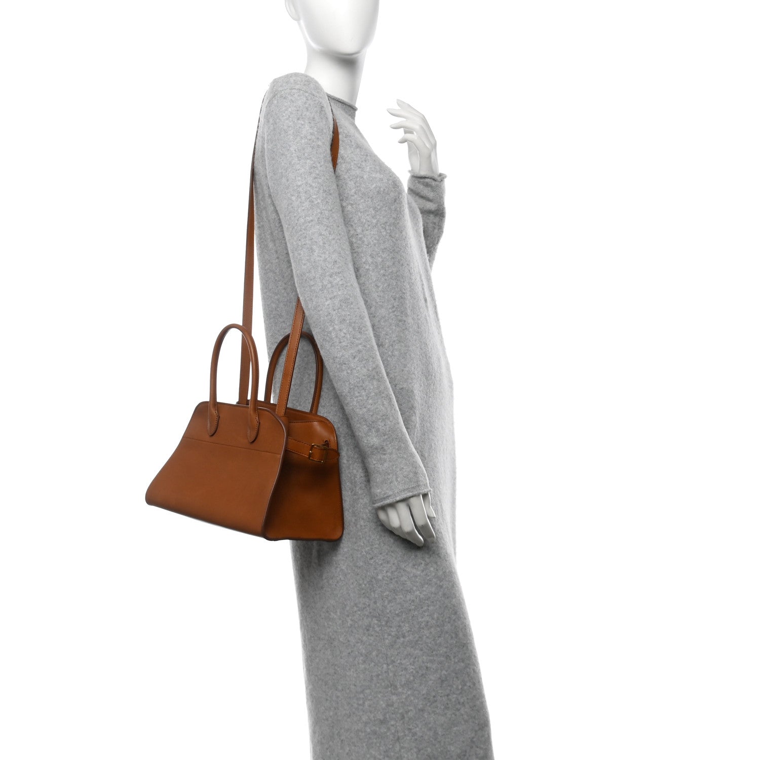 The Row Polished Saddle Calfskin Soft Margaux 10 Bag Cuir 2 of 15
