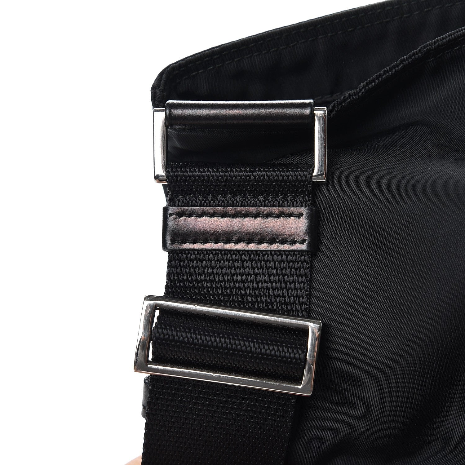 Prada Nylon Vela Flat Messenger Bag Black 7 of 8