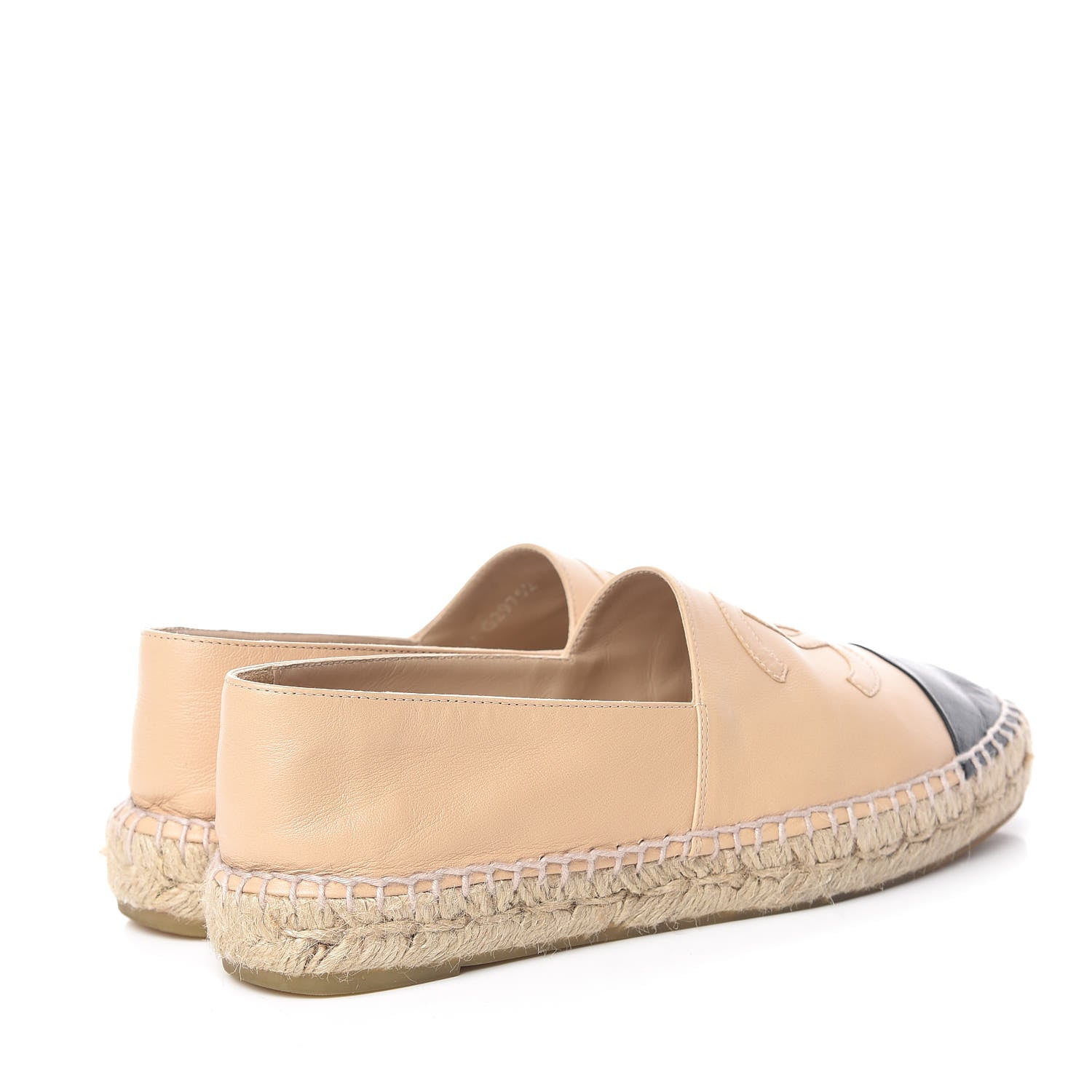 Chanel Lambskin CC Espadrilles 38 Beige Black 4 of 15