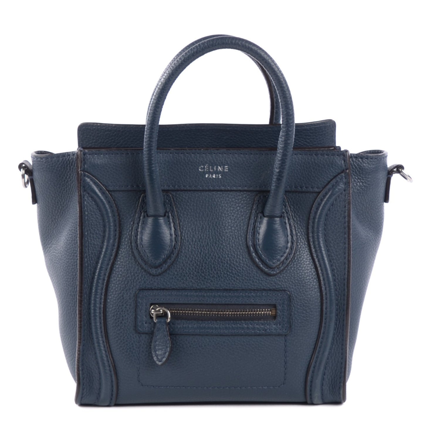 Drummed Calfskin Nano Luggage Orage