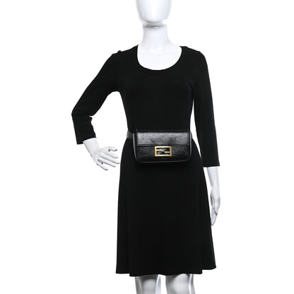 Fendi Agnello Old Shine Hip Belt Baguette Bag Black 2 of 11