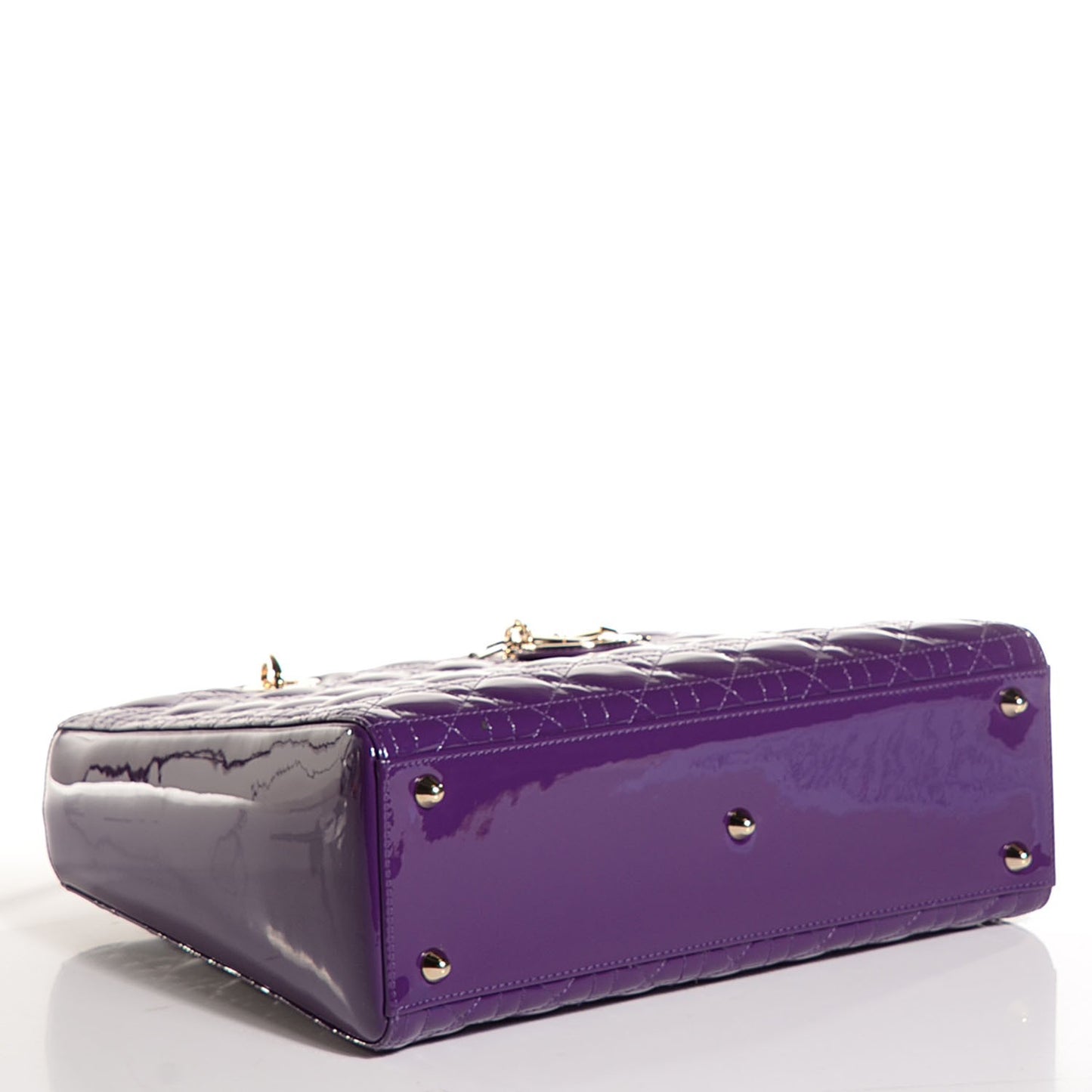 Patent Cannage Large Lady Dior Violet Purple