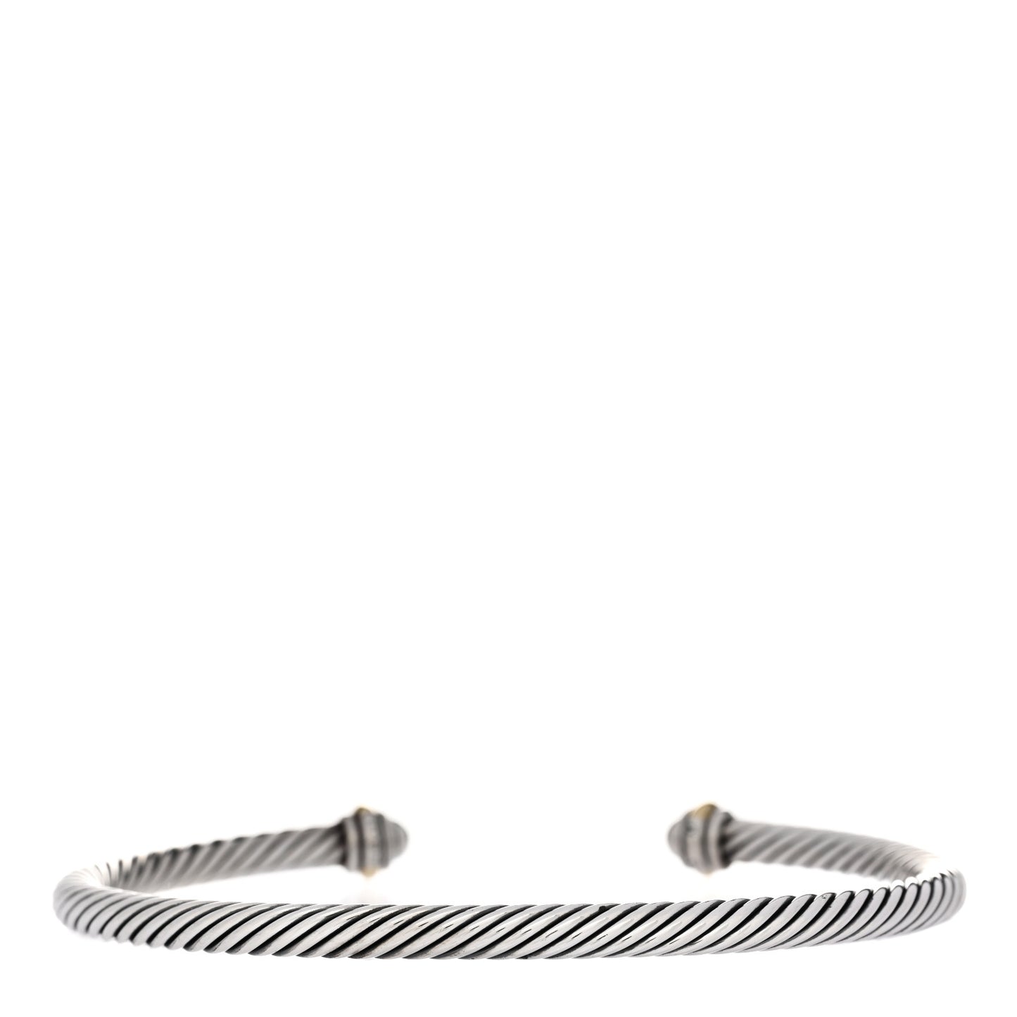 Sterling Silver 18K Yellow Gold 4mm Cable Classics Bracelet