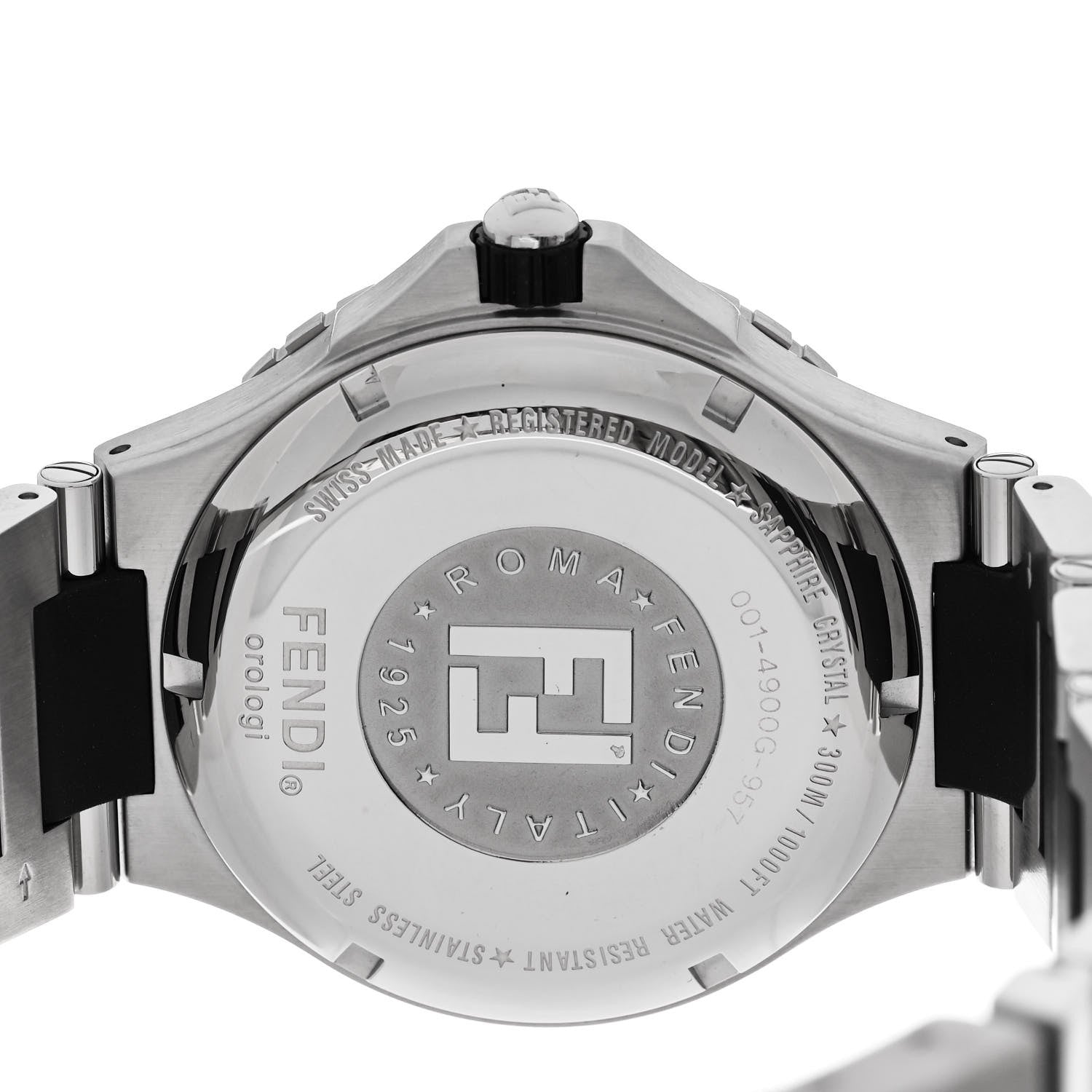 Fendi Stainless Steel Rubber 43mm Nautical Automatic Watch Yellow 4 of 5