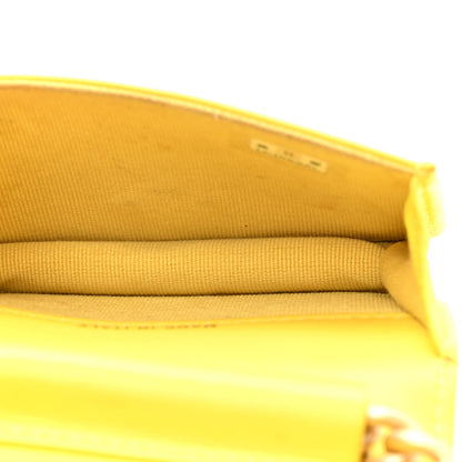 Chanel Caviar Chevron Quilted Boy Flap Waist Belt Bag Yellow 5 of 15