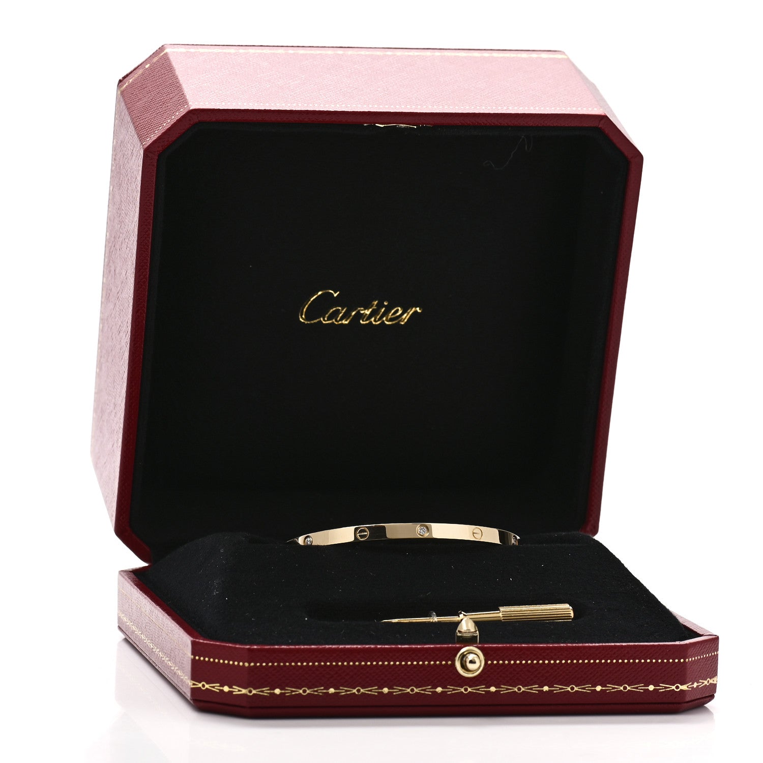 Cartier 18K Yellow Gold 6 Diamond Small LOVE Bracelet 16 6 of 6