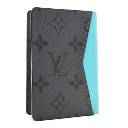 Louis Vuitton Monogram Macassar Pocket Organizer NM Turquoise 3 of 7