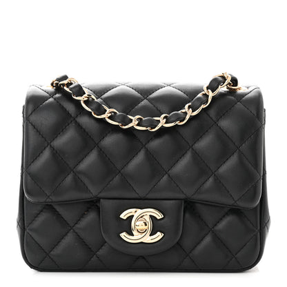 Chanel Lambskin Quilted Mini Square Flap Black 1 of 10
